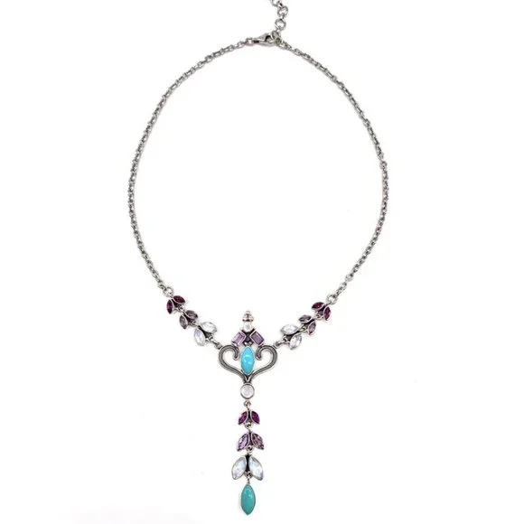 🌟NICKY BUTLER Turquoise Moonstone 8.4CT Sterling Silver Necklace Brand NEW - Picture 8 of 16